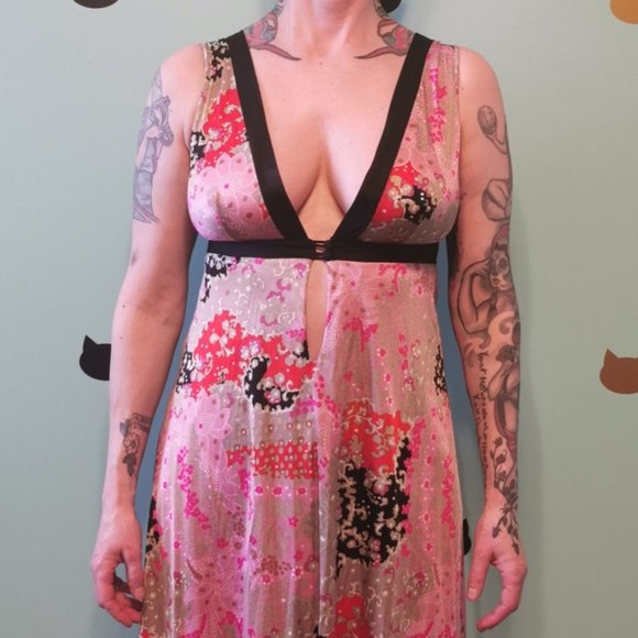 Vintage 1970s 2 Piece Sexy Dress Lingerie Small - Picture 7 of 11